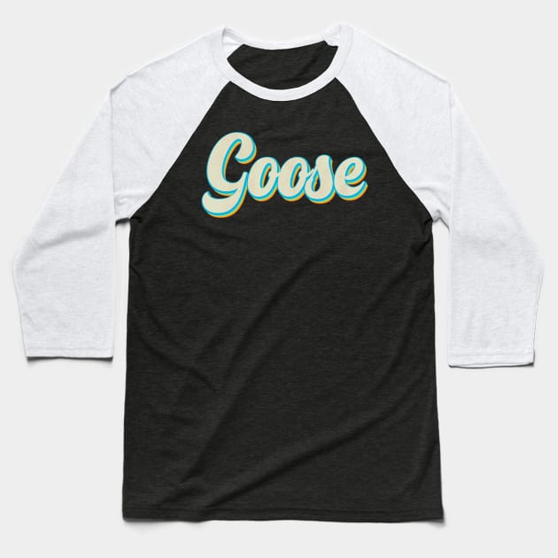 vintage color goose Baseball T-Shirt by Wizz Ventura